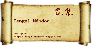 Dengel Nándor névjegykártya