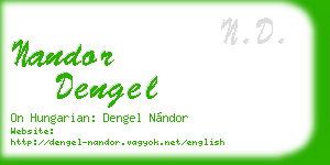 nandor dengel business card